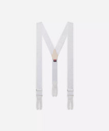 White Moire Evening Braces