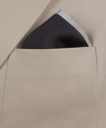 Charcoal Grey & Grey Silk Twill Woven Pocket Square