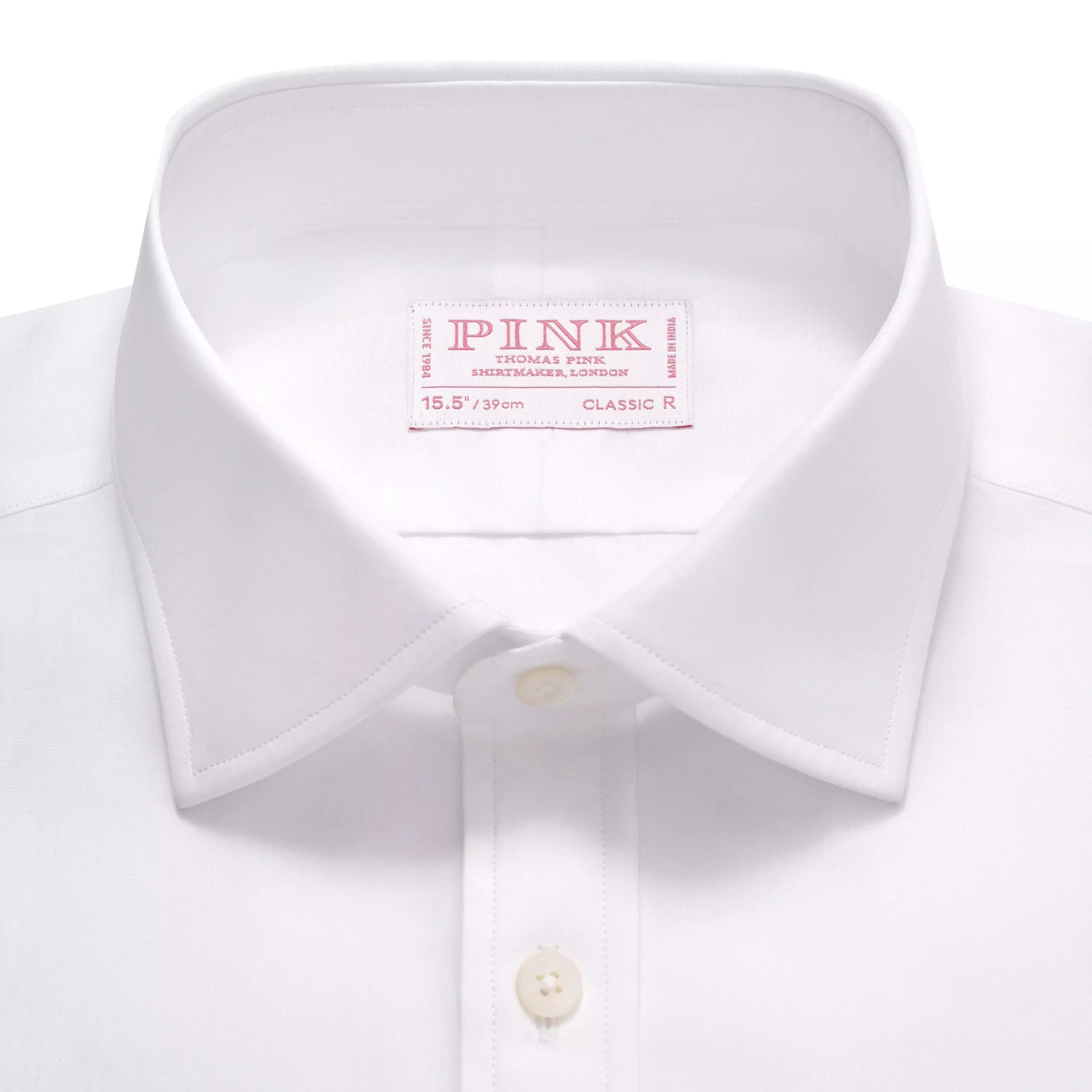 White Classic Fit Double Cuff Ramses Poplin Formal Shirt