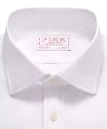 White Classic Fit Poplin Formal Shirt