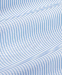 Pale Blue & White Tailored Fit Core Poplin Bengal Stripe Formal Shirt