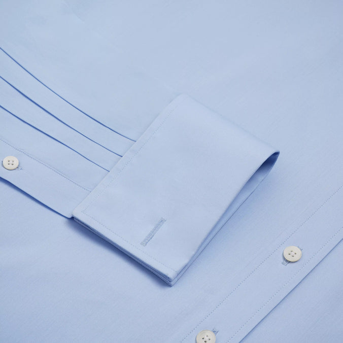 Pale Blue Classic Fit Double Cuff Poplin Formal Shirt
