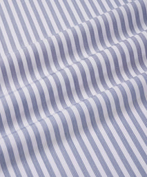 Deep Blue & White Tailored Fit Pillar Stripe Formal Shirt