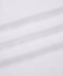 White Tailored Fit Smart Casual Button Down Collar Linen Tonal Stripe Shirt