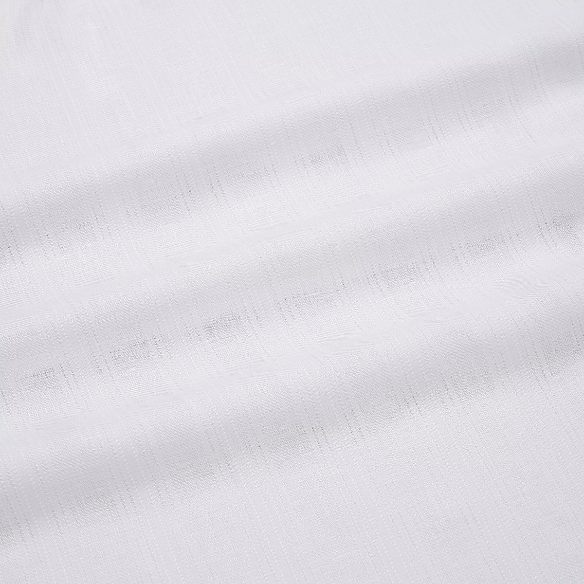 White Tailored Fit Smart Casual Button Down Collar Linen Tonal Stripe Shirt