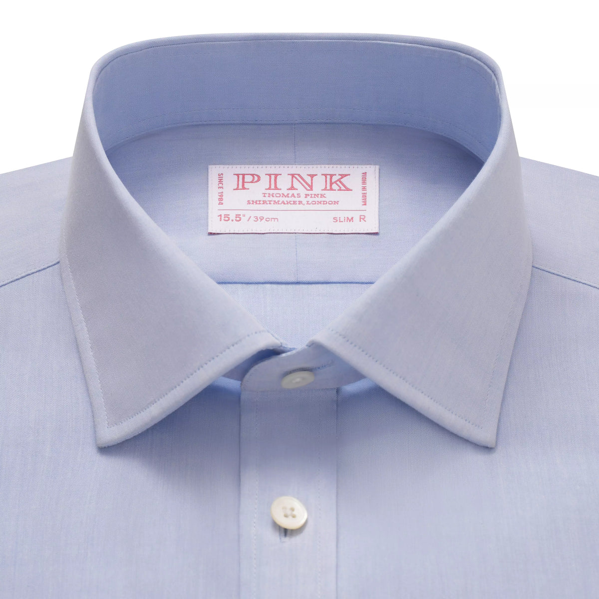 Blue Slim Fit Oriali Plain Formal Shirt